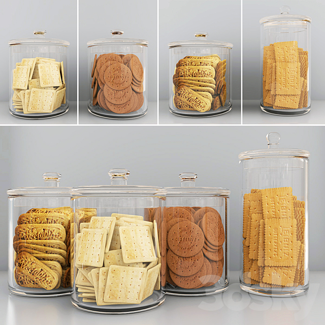 Cookie jars 2 3ds Max - thumbnail 1