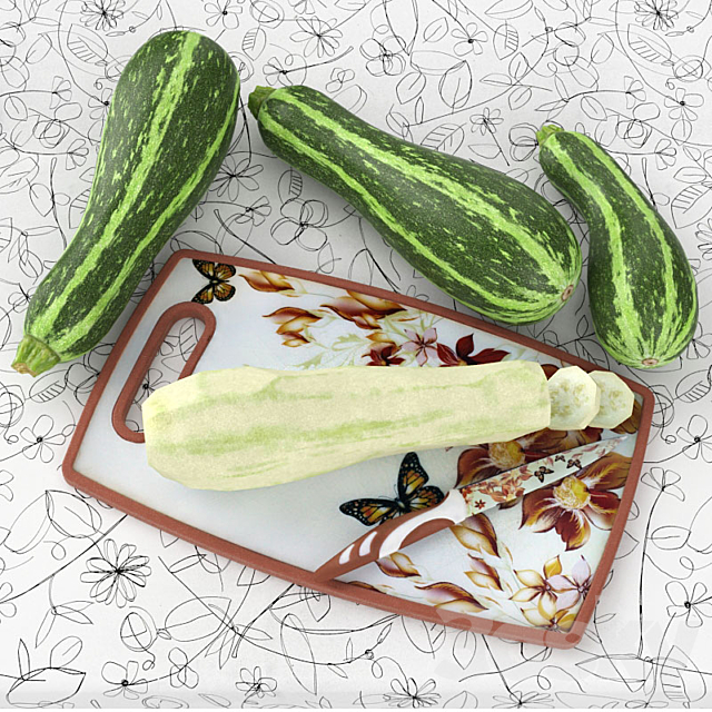 Courgettes 3ds Max - thumbnail 1