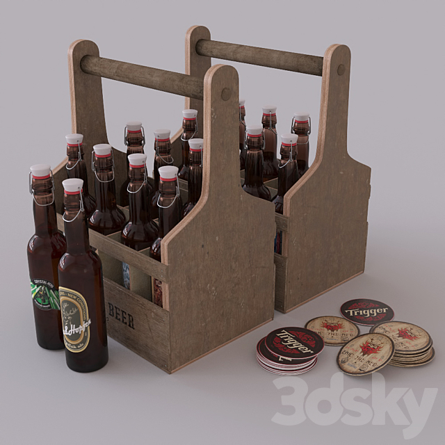 craft beer set 3DS Max Model - thumbnail 2