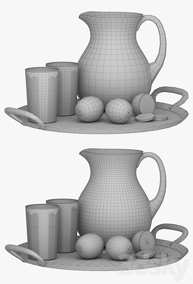 Crate & Barrel – Decorative Set 3DS Max Model - thumbnail 3