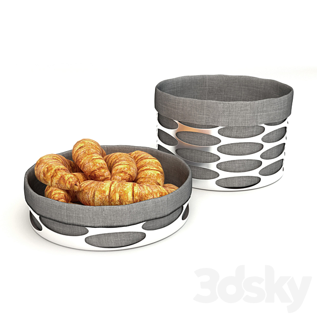 croissants basket 3DSMax File - thumbnail 1