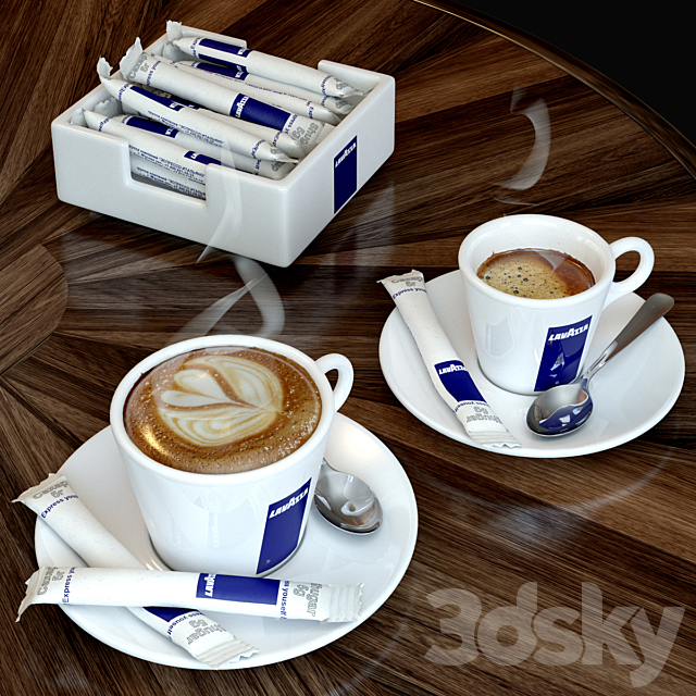 Cup of Lavazza coffee 3DS Max Model - thumbnail 3