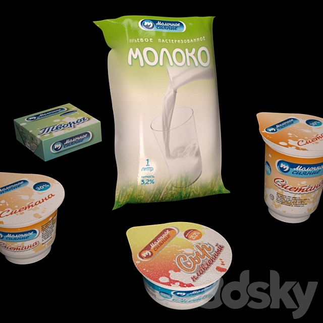 dairy products 3DSMax File - thumbnail 1