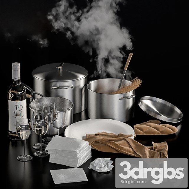 Decorative Kitchen Set 17 3dsmax Download - thumbnail 1