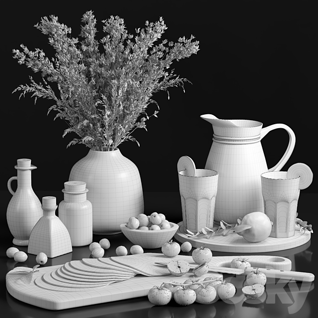 Decorative Set 21 for kitchen 3DSMax File - thumbnail 5