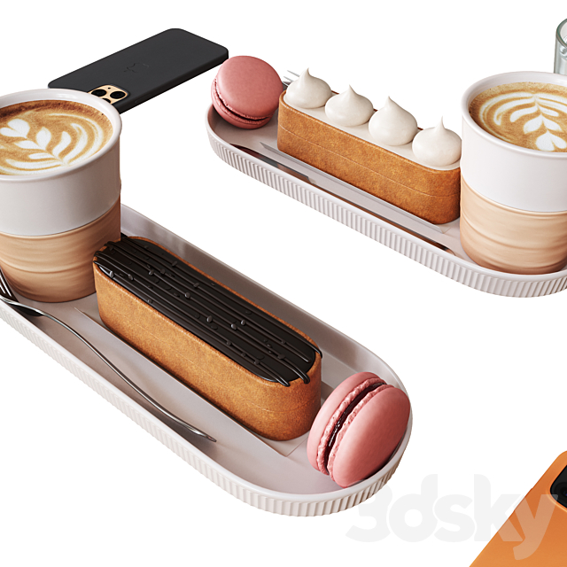 Decorative Set For Cafe Table Set3 3DSMax File - thumbnail 4