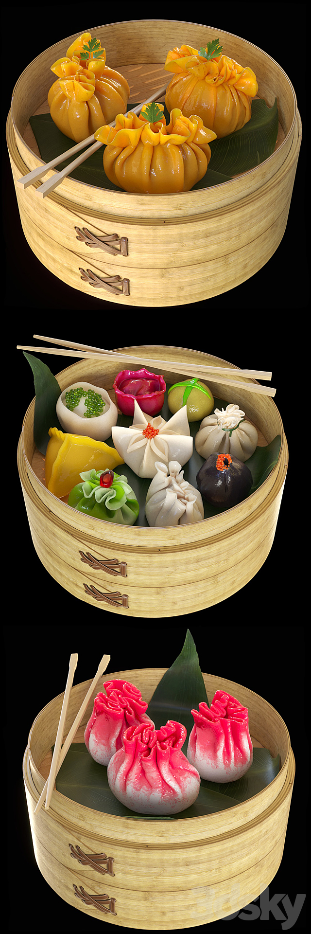 Dim Sum _ Dum Sam _ Chinese dumplings 3DSMax File - thumbnail 2