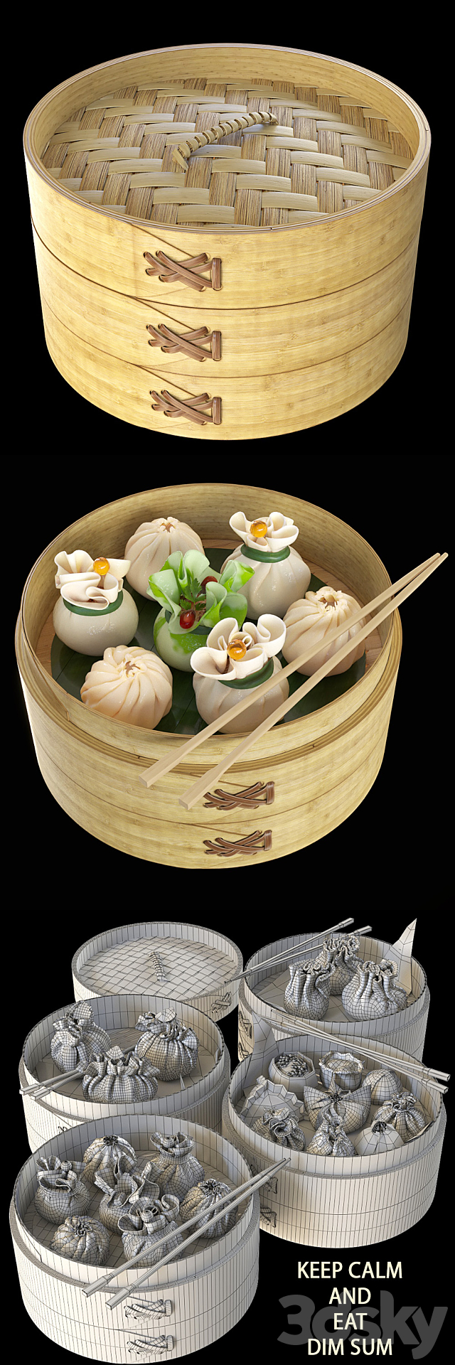 Dim Sum _ Dum Sam _ Chinese dumplings 3DSMax File - thumbnail 3