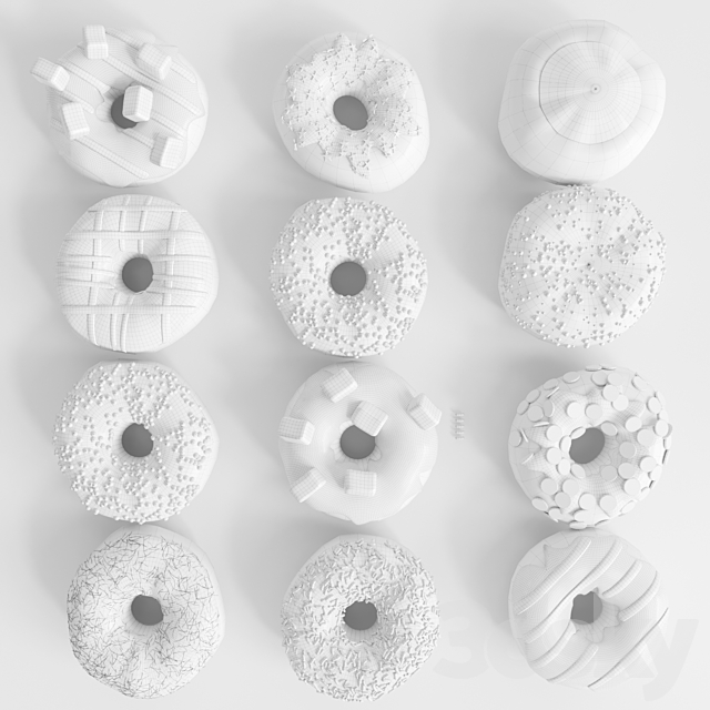 Donuts 3DS Max Model - thumbnail 2