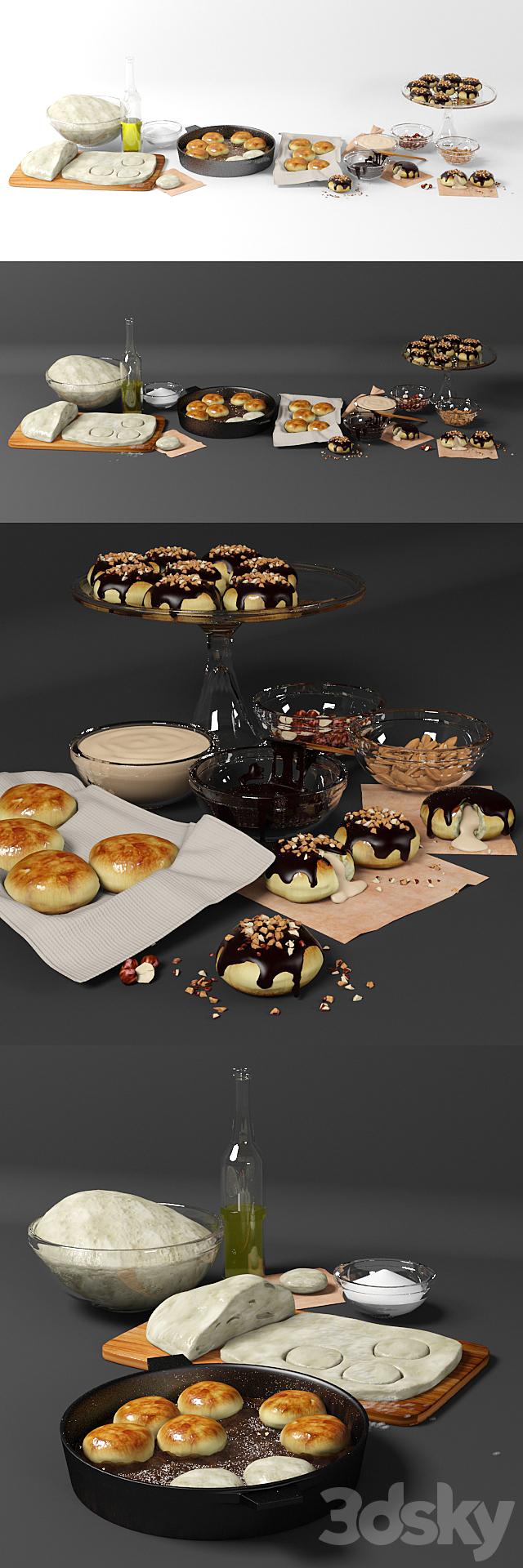 Donuts with filling 3ds Max - thumbnail 2