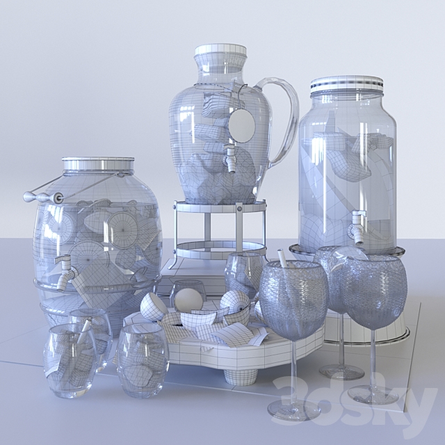 Drinks station 3ds Max - thumbnail 3