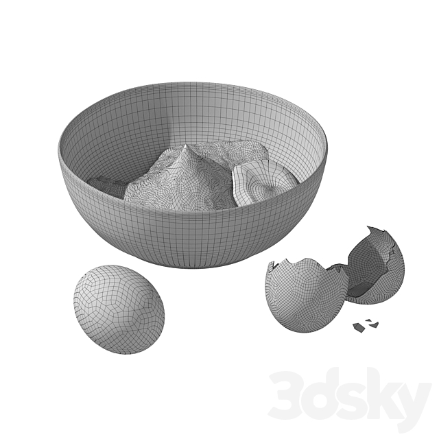 Eggs set-3 3ds Max - thumbnail 3