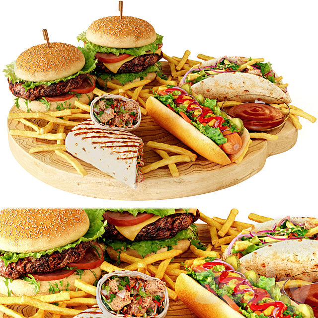 Fast Food 3ds Max - thumbnail 2