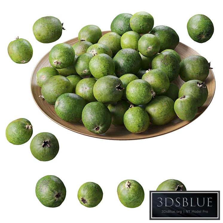 Feijoa on a platter 3DS Max - thumbnail 3