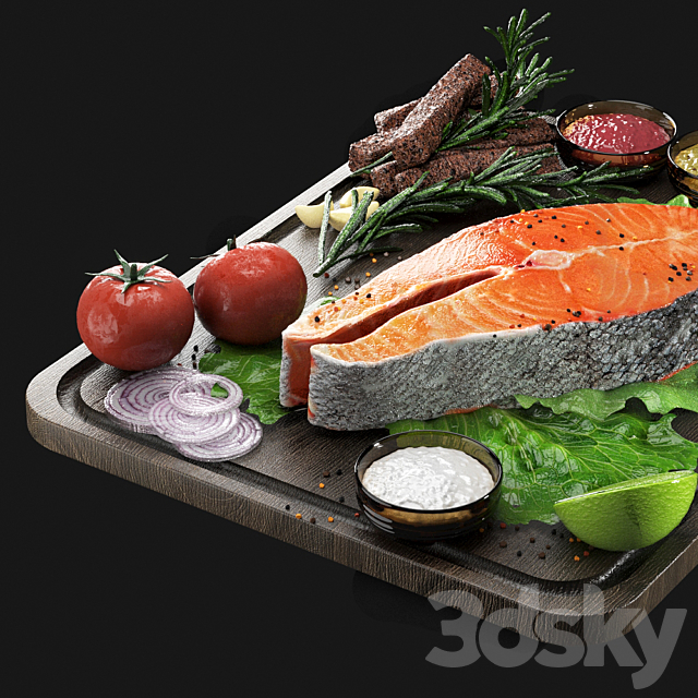 fish steak 3ds Max - thumbnail 1