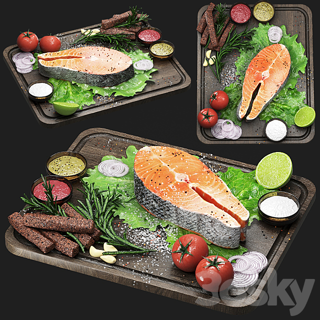 fish steak 3ds Max - thumbnail 2