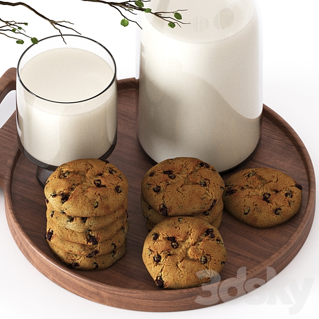 Food and drinks set 02 3DS Max Model - thumbnail 2