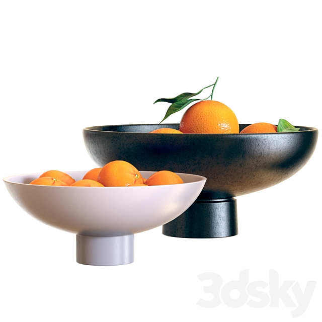 Food Set 04 _ Bowls with Oranges and Mandarins 3DSMax File - thumbnail 7