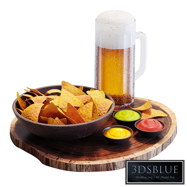 Food Set 09 \/ Chips and Beer 3DS Max - thumbnail 3