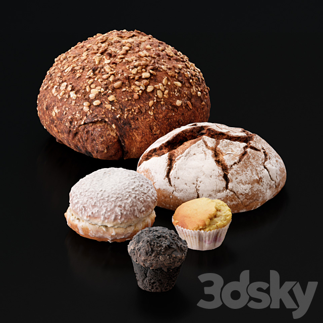 Food set 2 3DSMax File - thumbnail 2