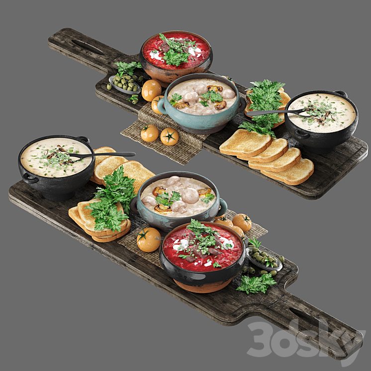 food soup 3DS Max - thumbnail 1