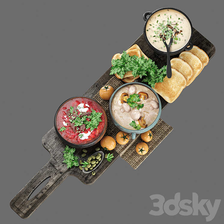 food soup 3DS Max - thumbnail 2