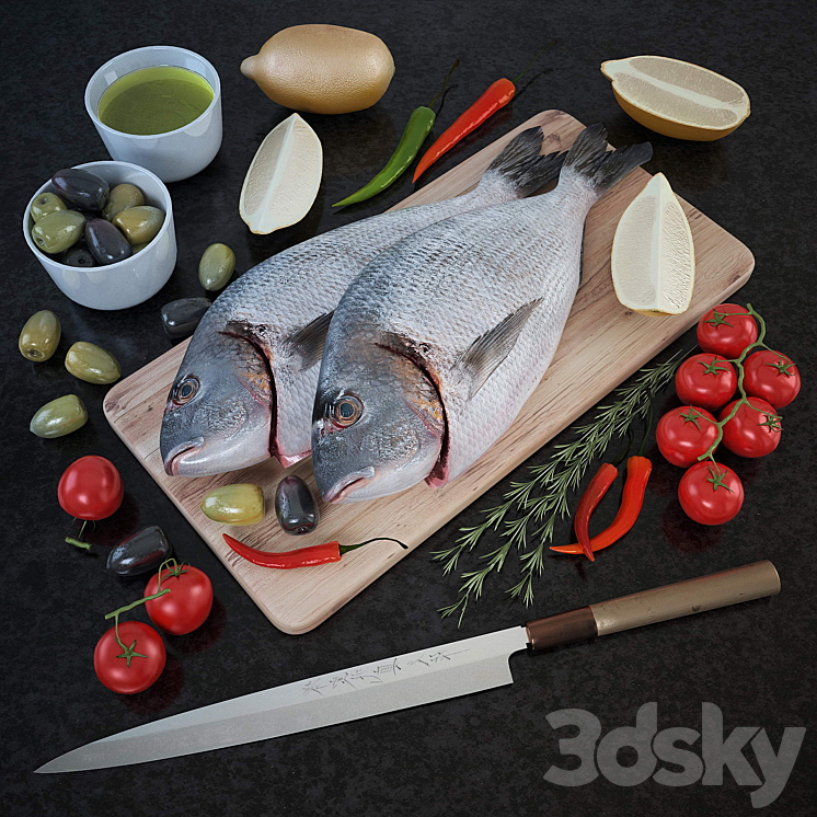 Fresh fish 3DS Max - thumbnail 1