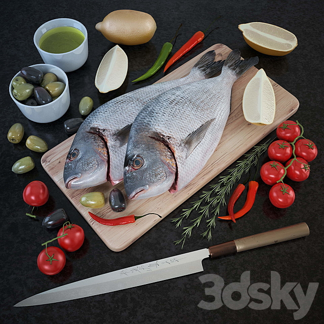 Fresh fish 3DSMax File - thumbnail 1