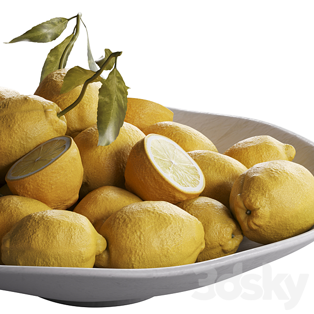 fresh lemons 3ds Max - thumbnail 2