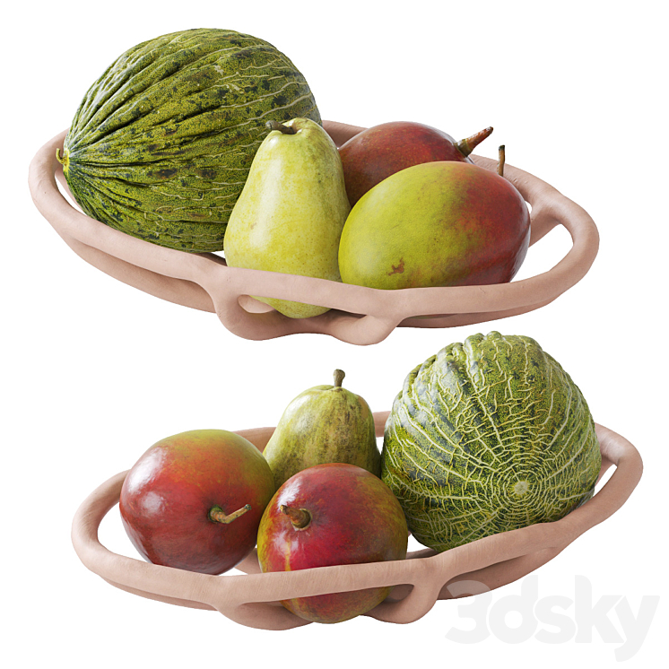 Fruit bowls 3DS Max Model - thumbnail 2