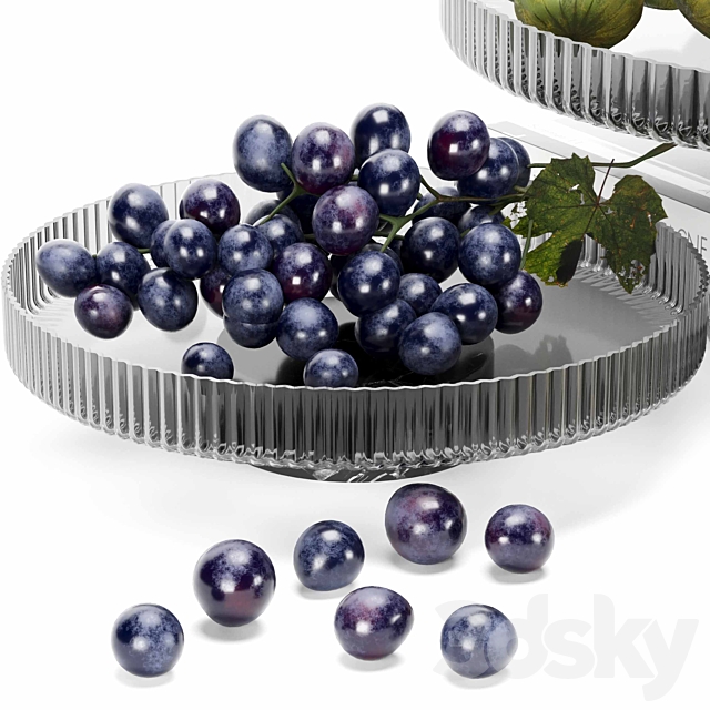 fruit set fige grape 3ds Max - thumbnail 2