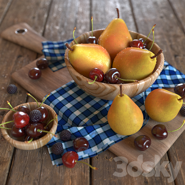 Fruit still life 3ds Max - thumbnail 1