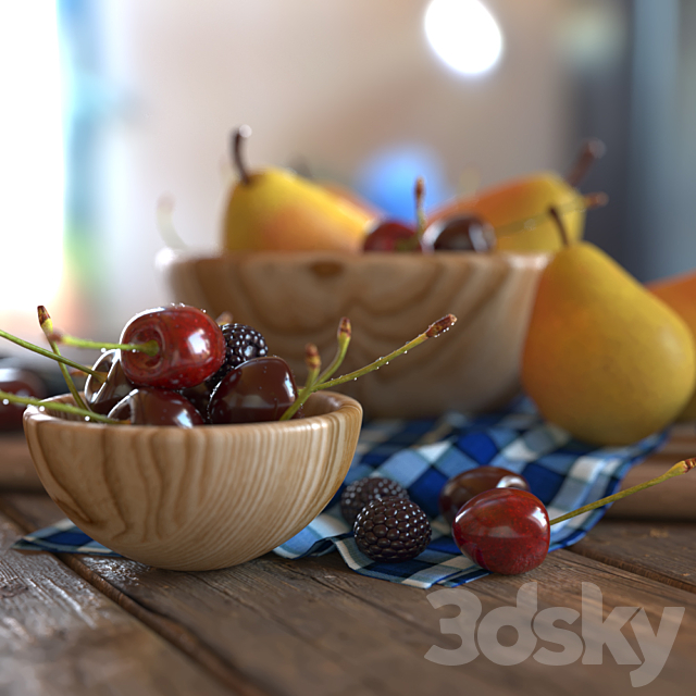 Fruit still life 3ds Max - thumbnail 2