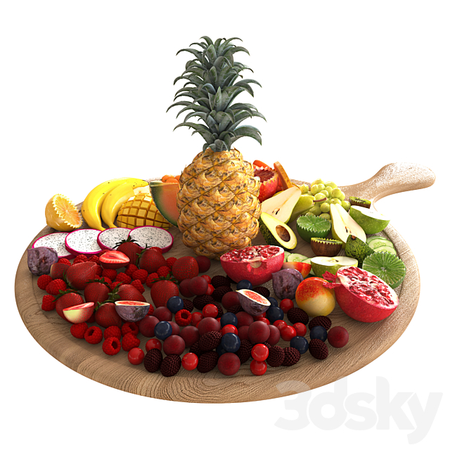 Fruit tray 3DS Max Model - thumbnail 3