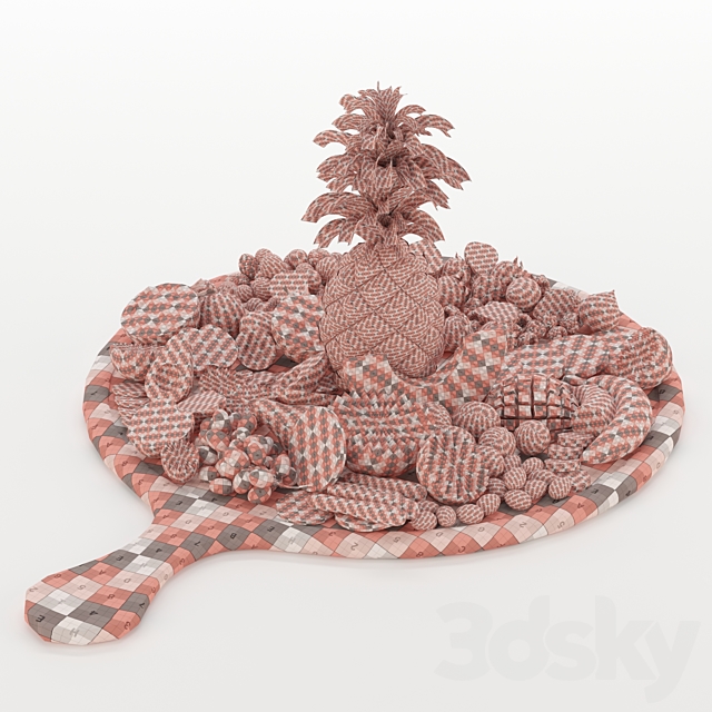 Fruit tray 3DS Max Model - thumbnail 4