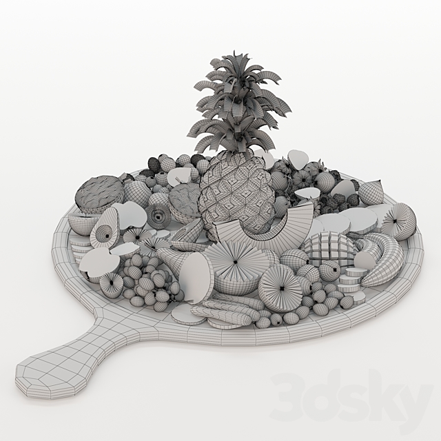 Fruit tray 3DS Max Model - thumbnail 5