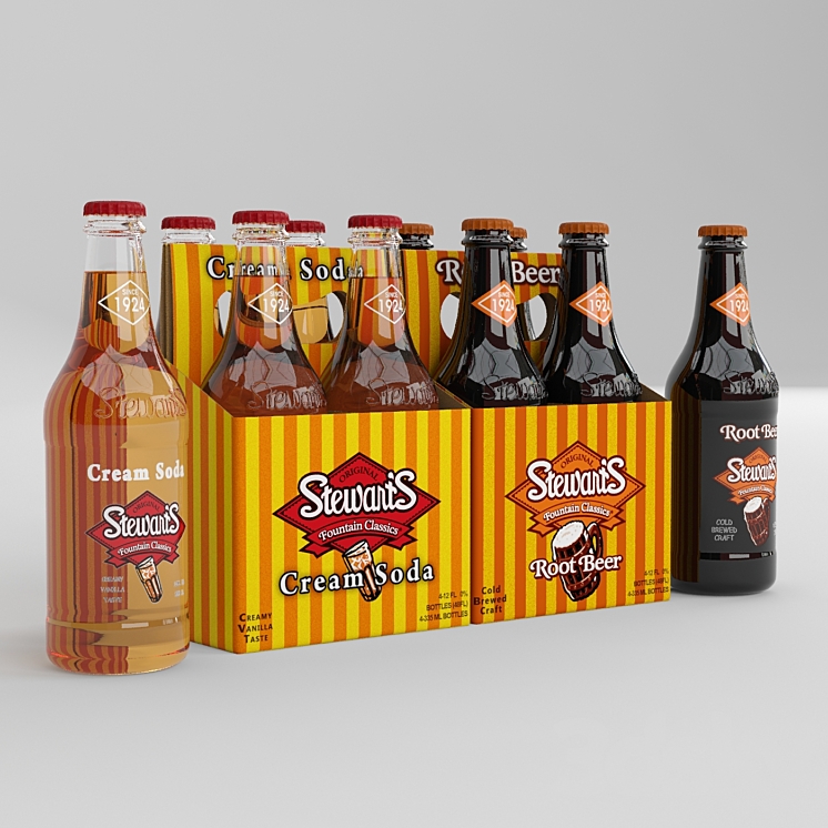 Gas water + beer Stewarts 3DS Max - thumbnail 2