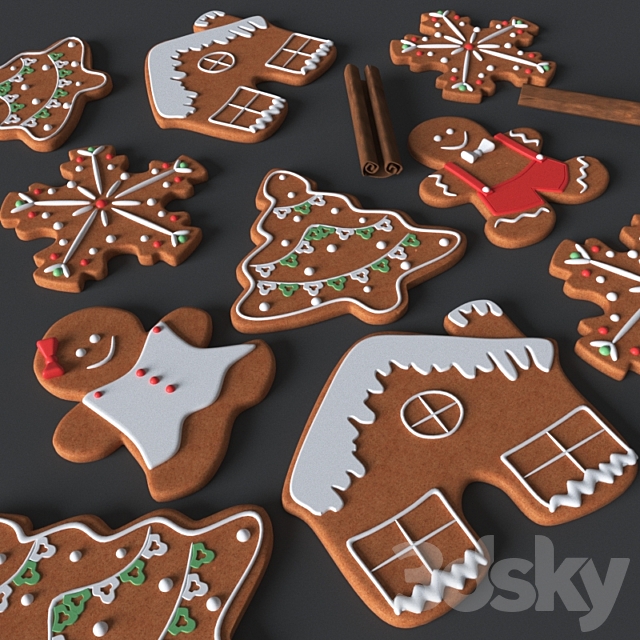 Gingerbread 3DS Max Model - thumbnail 2