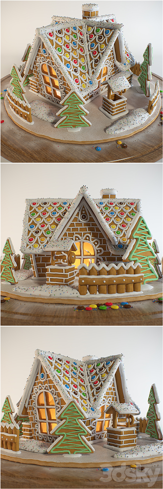 Gingerbread house 3ds Max - thumbnail 2