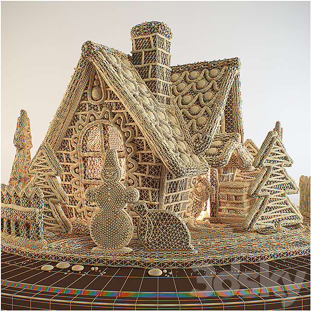 Gingerbread house 3ds Max - thumbnail 3