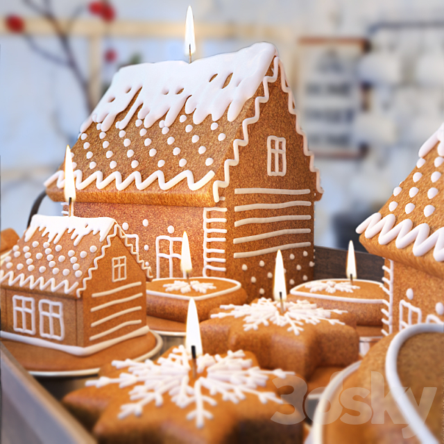 Gingerbread houses 3DSMax File - thumbnail 2