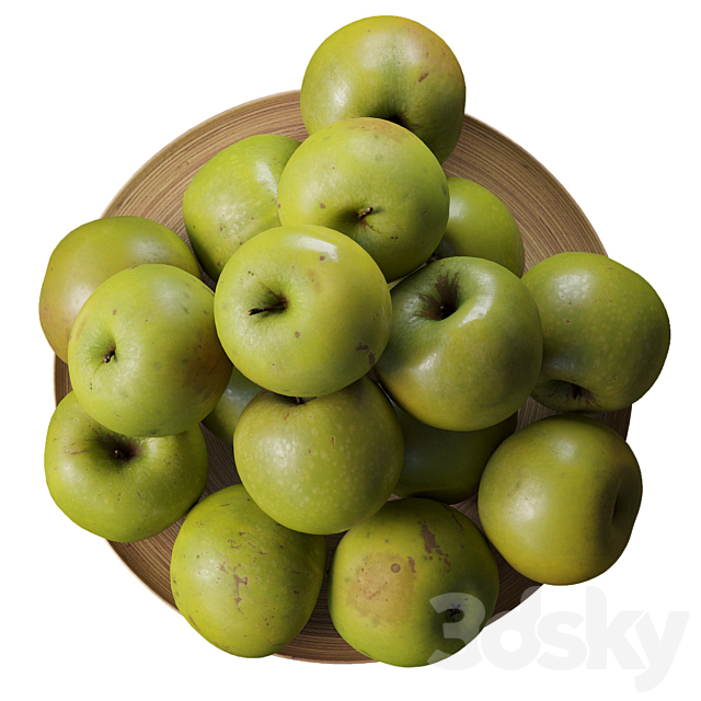 Granny Smith Apples. 4 models 3DSMax File - thumbnail 2