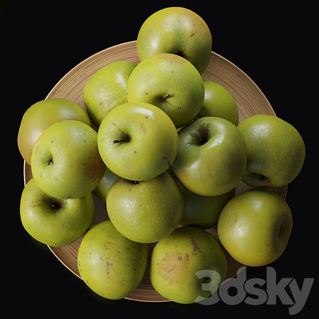 Granny Smith Apples. 4 models 3DSMax File - thumbnail 4