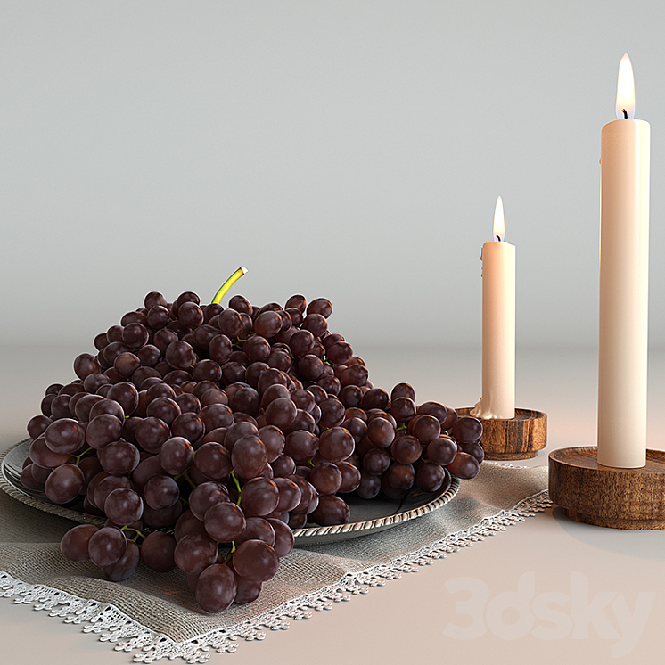 Grapes "black" 3DS Max - thumbnail 1