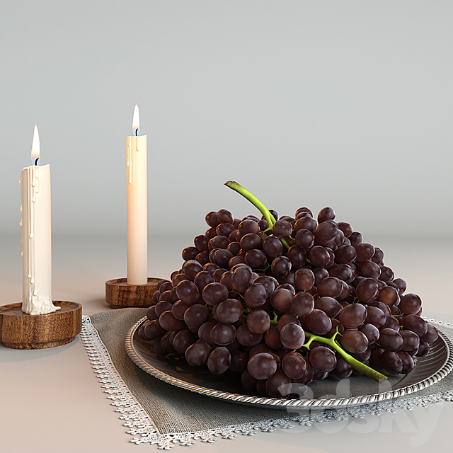 Grapes “black” 3DS Max Model - thumbnail 2