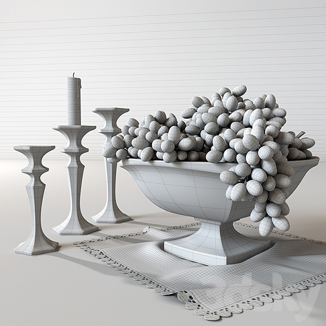 Grapes “white” 3DS Max Model - thumbnail 2