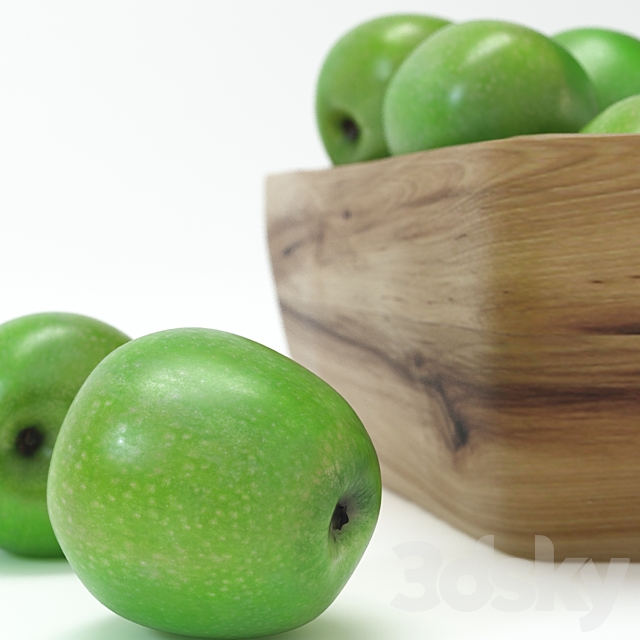 green apples 3DS Max Model - thumbnail 2