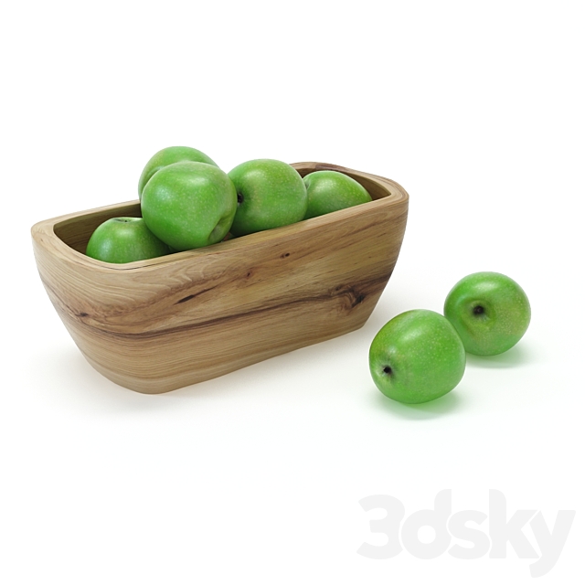 green apples 3DS Max Model - thumbnail 3