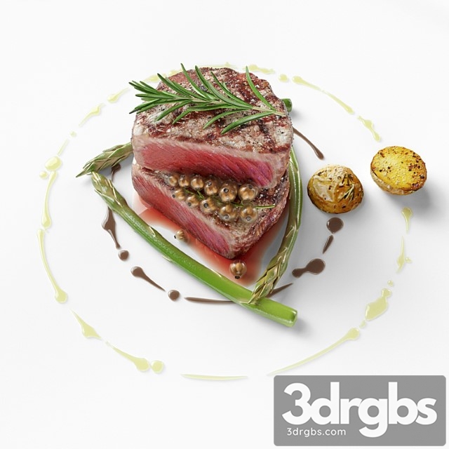 Grilled beef tenderloin 3dsmax Download - thumbnail 1