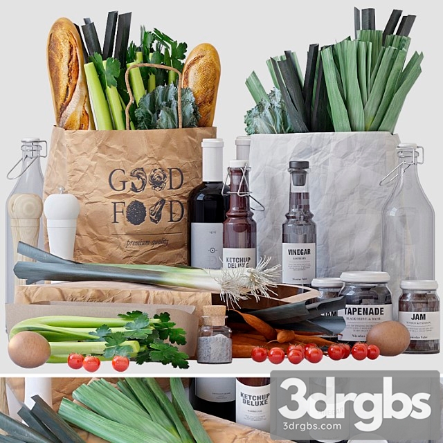 Grocery bags 2 3dsmax Download - thumbnail 1